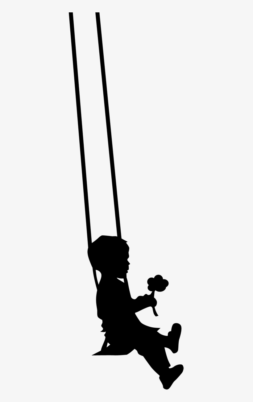 Kids Silhouette Boy Swing Decal - Happy Fathers Day In Tamil, transparent png