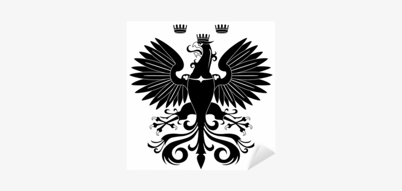 Heraldic Eagle Silhouette Isolated On White Background - Heraldic Eagle, transparent png