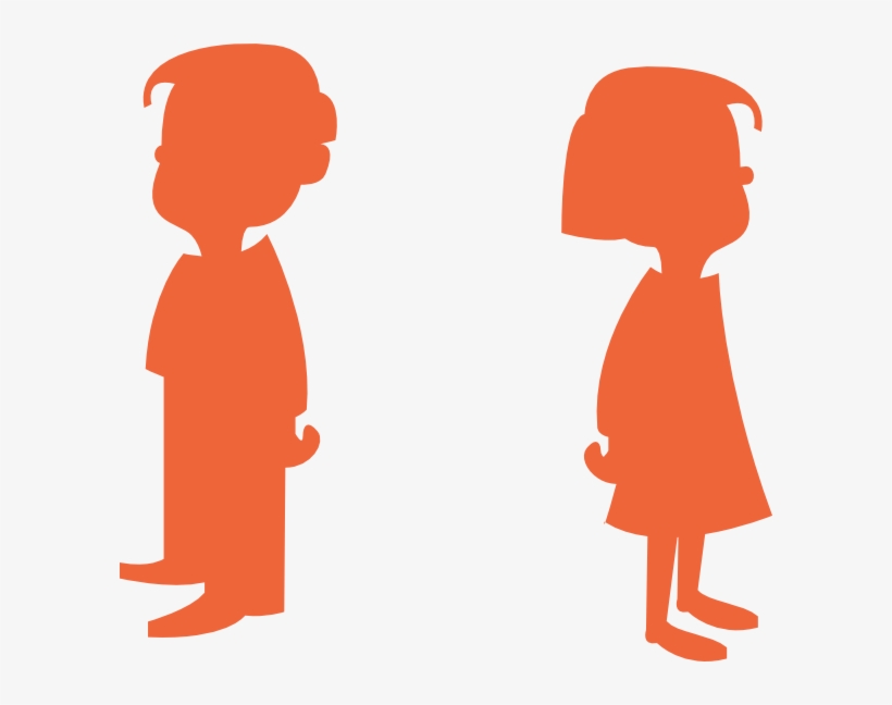 How To Set Use Girl Silhouette Orange Svg Vector, transparent png