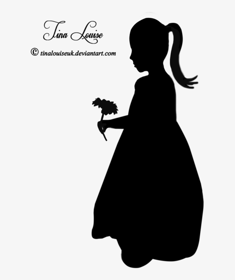 Little Girl Silhouette Clipart - Information, transparent png