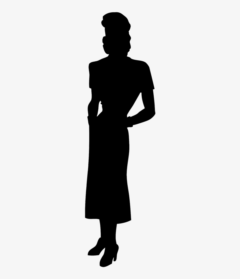 Female Silhouette - 1940s Silhouette, transparent png