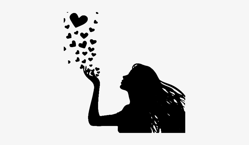 Silhouette Woman With Hearts In Hand Woman Silhouette, - All Lives Matter [book], transparent png