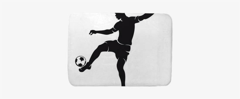 Vector Football Player Silhouette With Ball Isolated - Gender Disparity In Sport, transparent png