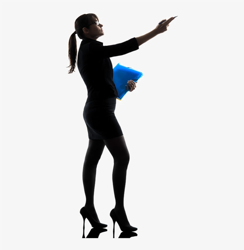 Gidocs Is A Powerful Tool To Manage The Information - Silueta De Mujer Señalando, transparent png