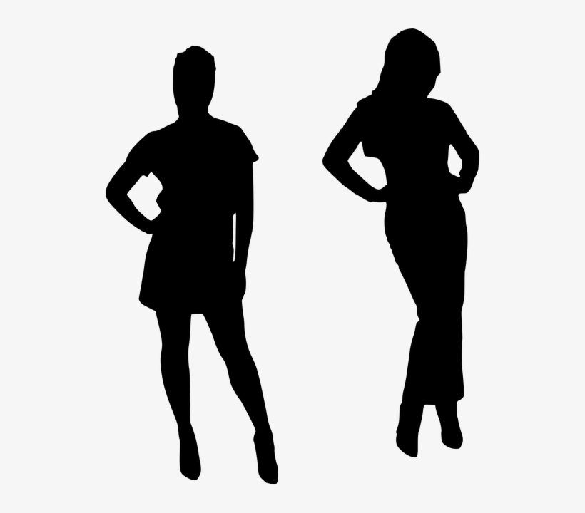 Free Photo Female Silhouette Models Retro Friendship - Boy And Girl Dancing Silhouette, transparent png