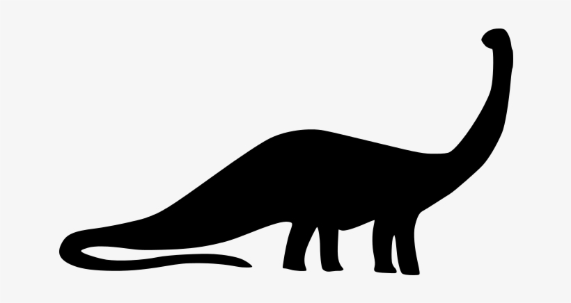 Clip Art Transparent Sauropod Animals Extinct General - Silhouette Of A Dinosaur, transparent png