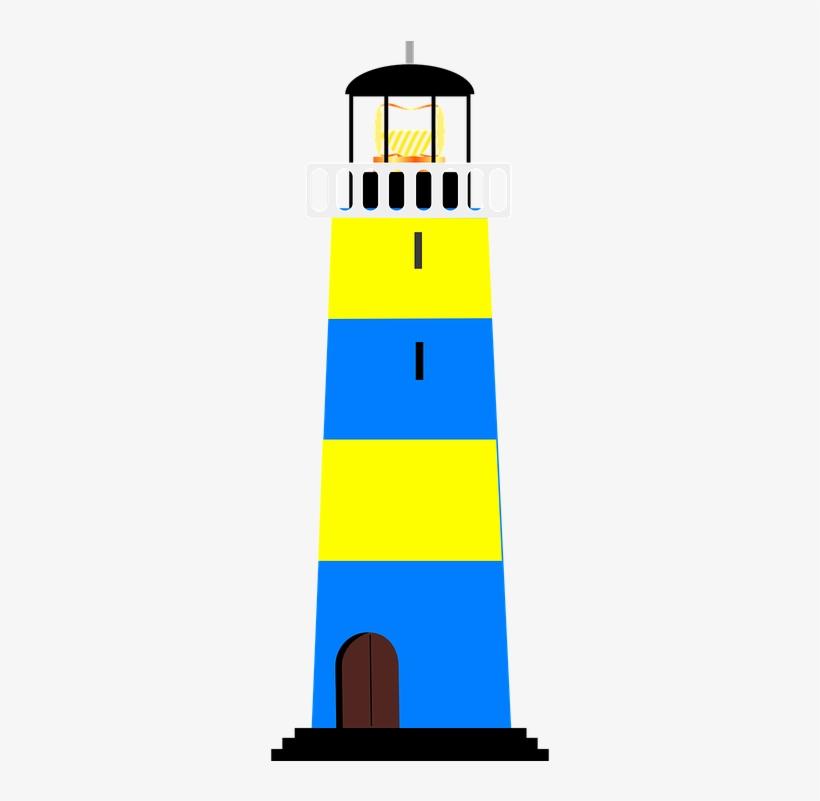 Lighthouse Clipart Yellow - Lighthouse Clip Art, transparent png