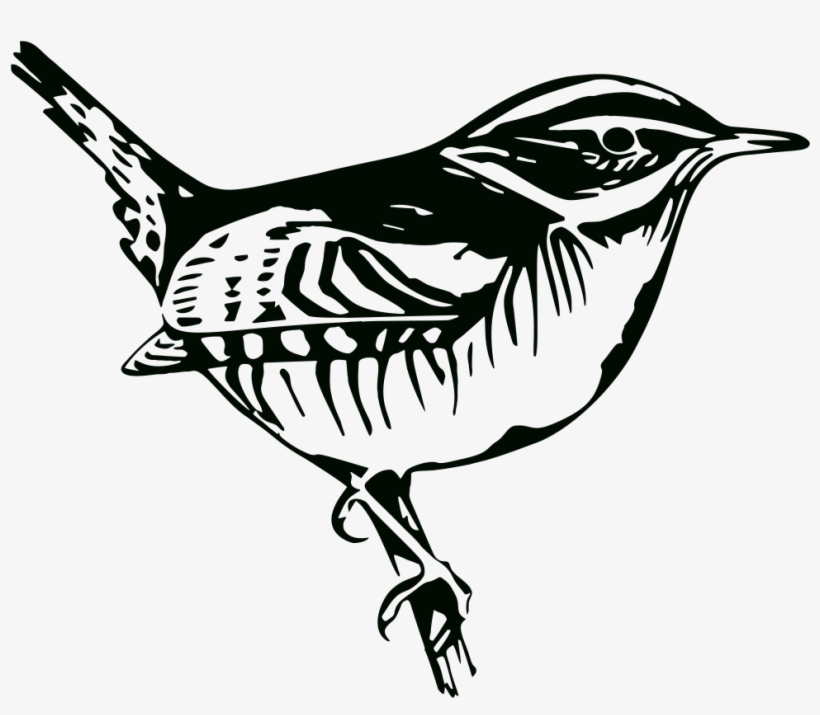 Perched Bird Silhouette - Clip Art, transparent png
