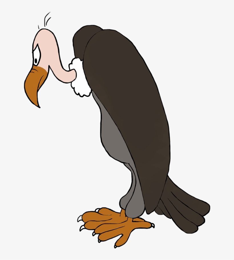 Vulture Silhouette In Color - Clip Art, transparent png