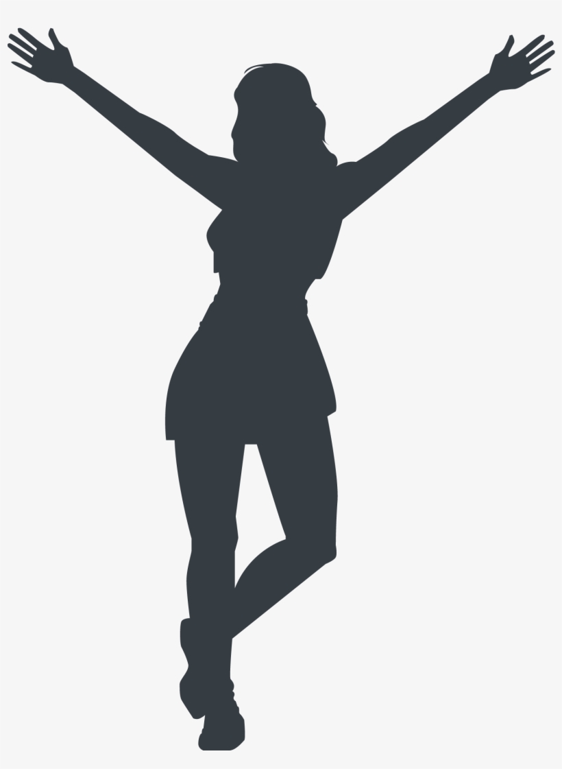 Athlete Silhouette - Transparent Background Cheerleader Clipart, transparent png
