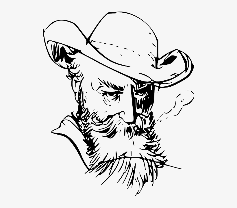 Sunglasses Clipart Bearded Man - Old Man Face Vector, transparent png