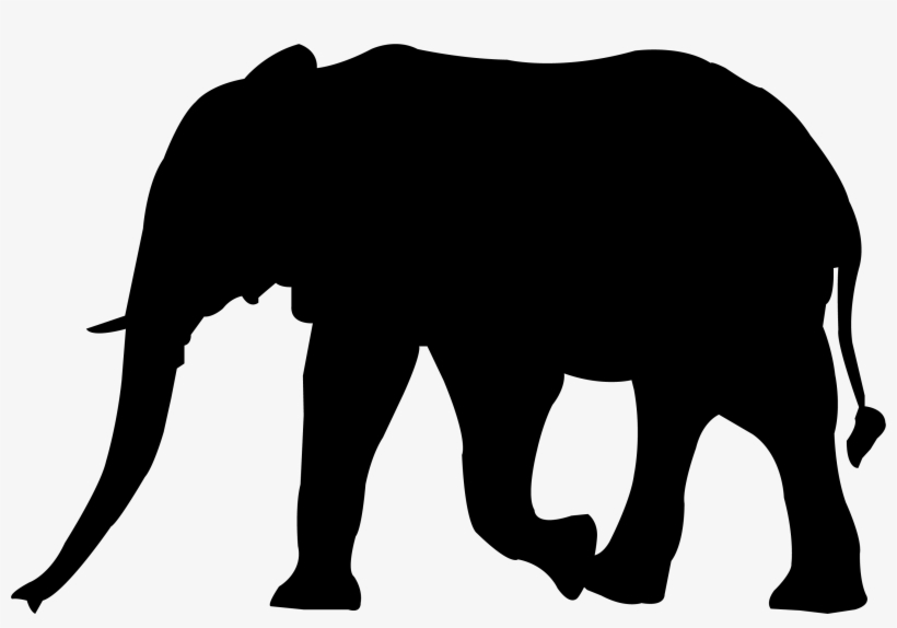 Elephant Silhouette By Zin Lin Hain - Clip Art, transparent png