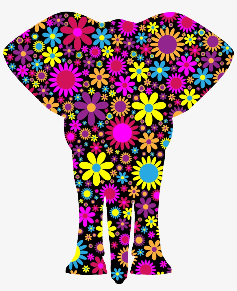 This Free Icons Png Design Of Floralific Pattern Elephant, transparent png