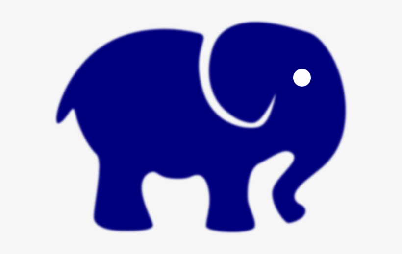 Navy Blue Elephant Clip Art, transparent png