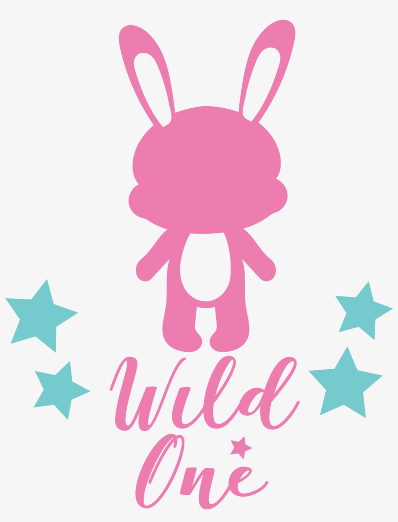 Wild One Bunny Cutting Files Svg, Dxf, Pdf, Eps Included - Vector Graphics, transparent png
