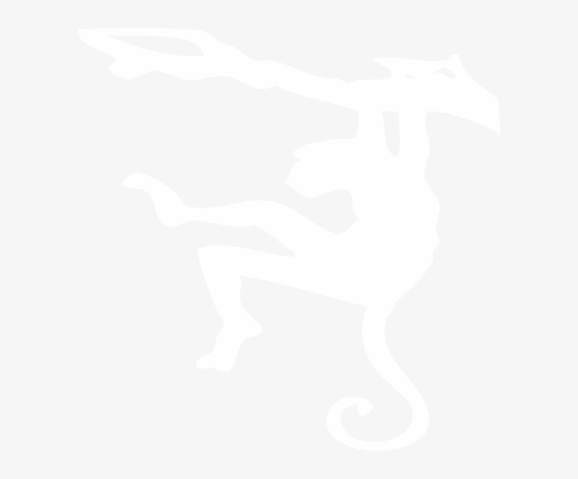 White Monkey Silhouette, transparent png