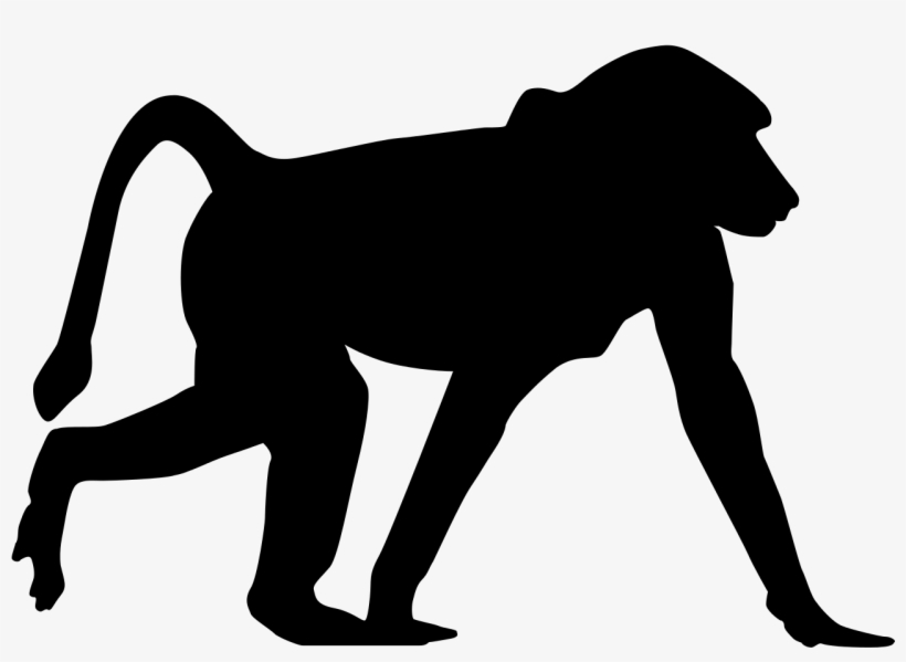File - Babouin - Svg - Babouin Silhouette, transparent png