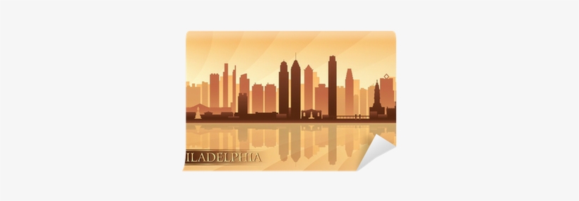 Philadelphia City Skyline Detailed Silhouette Wall - Vector Graphics, transparent png