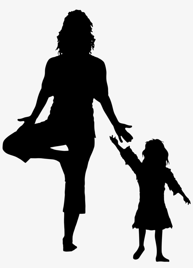 Come Yoga Play With Your Young One 1 Child Per Adult - Family Yoga Silhouette, transparent png