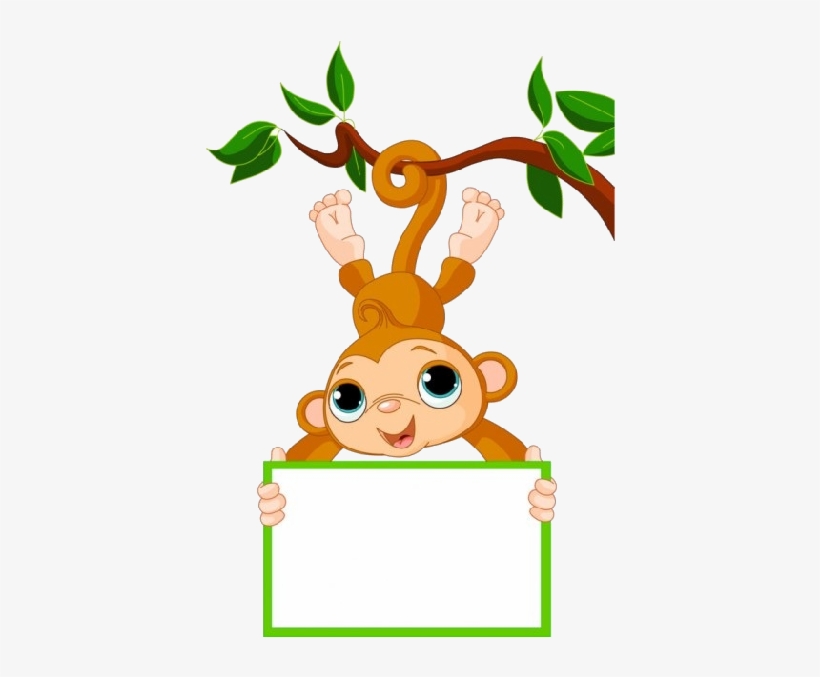 Cute Funny Cartoon Baby Monkey Clip Art Images - Baby Monkey Clip Art, transparent png