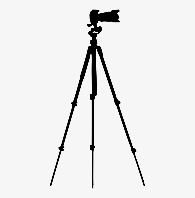 Tripod Camera Lens Silhouette - Camera On Tripod Png, transparent png