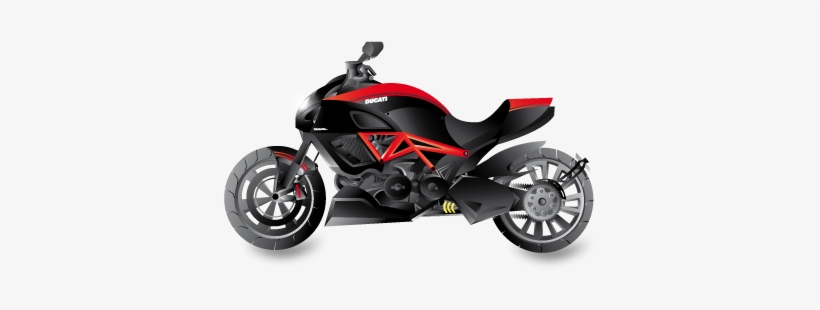 Bicycle Sport Silhouette Clipart - Ducati Bike, transparent png