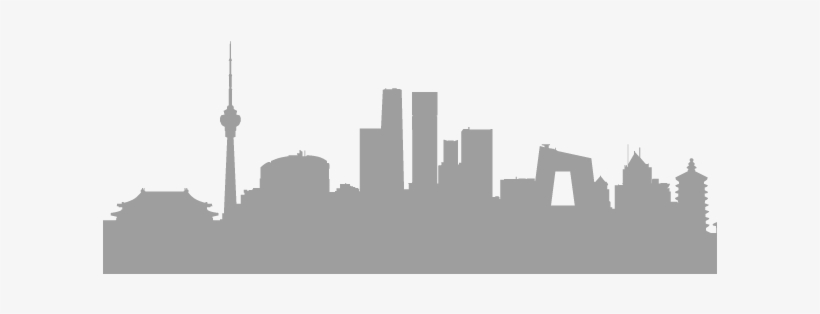 Daimler Tower - Beijing Silhouette, transparent png