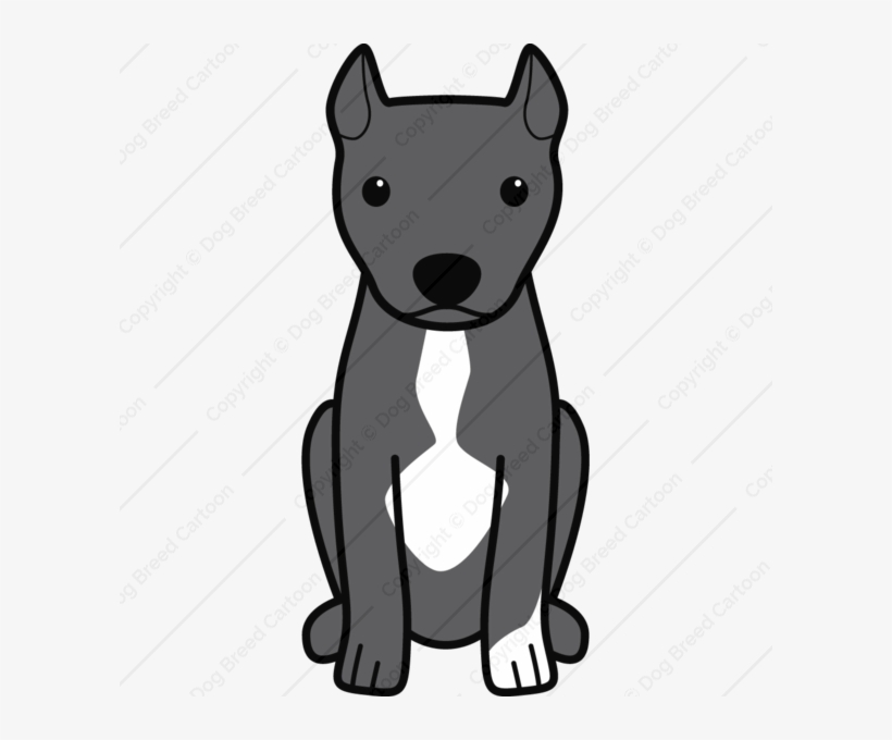 American Pitbull Terrier Cropped Ears - Pitbull Cartoon Transparent, transparent png