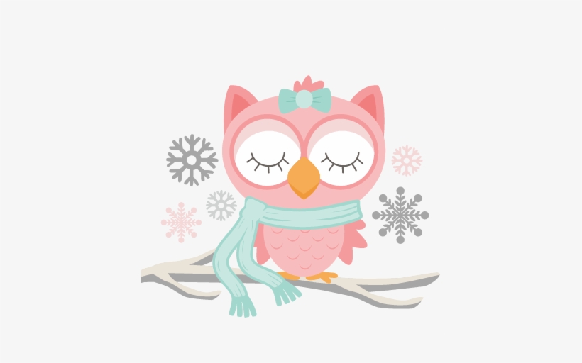 Winter Owl Svg Scrapbook Cut File Cute Clipart Files - Owl Winter Clipart Transparent, transparent png