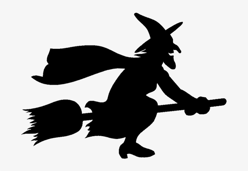 Free Witch Flying Graphics - Flying Witch Silhouette Clip Art, transparent png