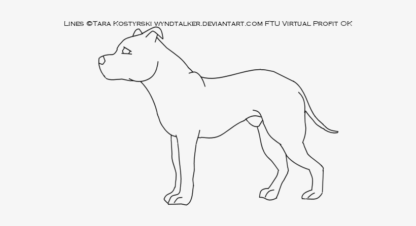 Drawn Pit Bull - Drawing, transparent png