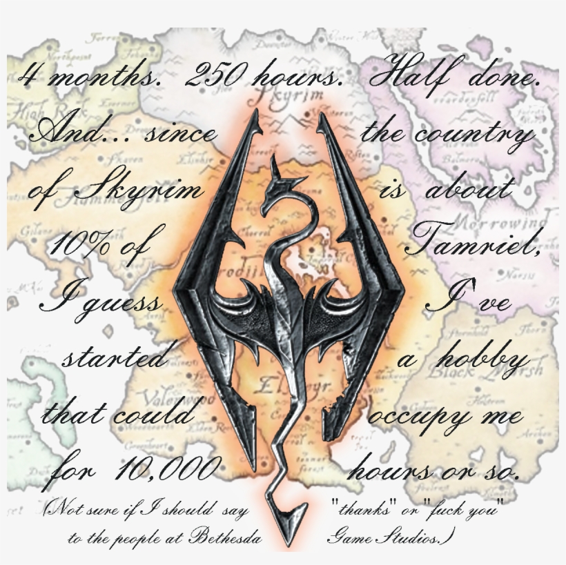 Dear Bethesda Game Studios, - Skyrim Logo, transparent png