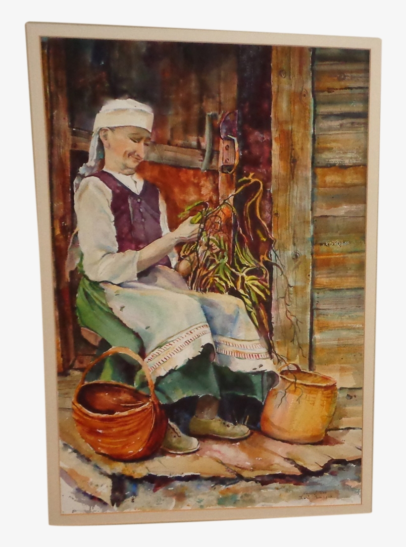 Lori Fronczak 'harvest Tide' Original Signed Watercolor - Earthenware, transparent png