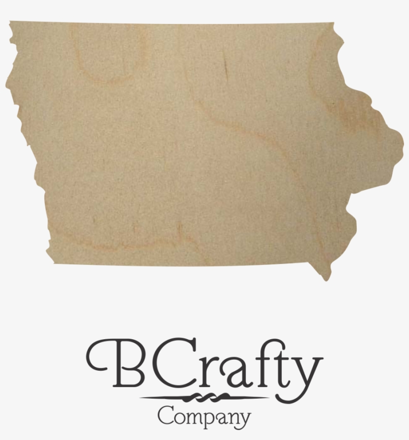 Wooden Iowa State Shape Cutout - Iowa, transparent png