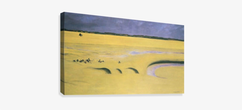 Beach At Low Tide By Felix Vallotton Canvas Print - Rikki Knight Georges-pierre Seurat Art Beach, transparent png