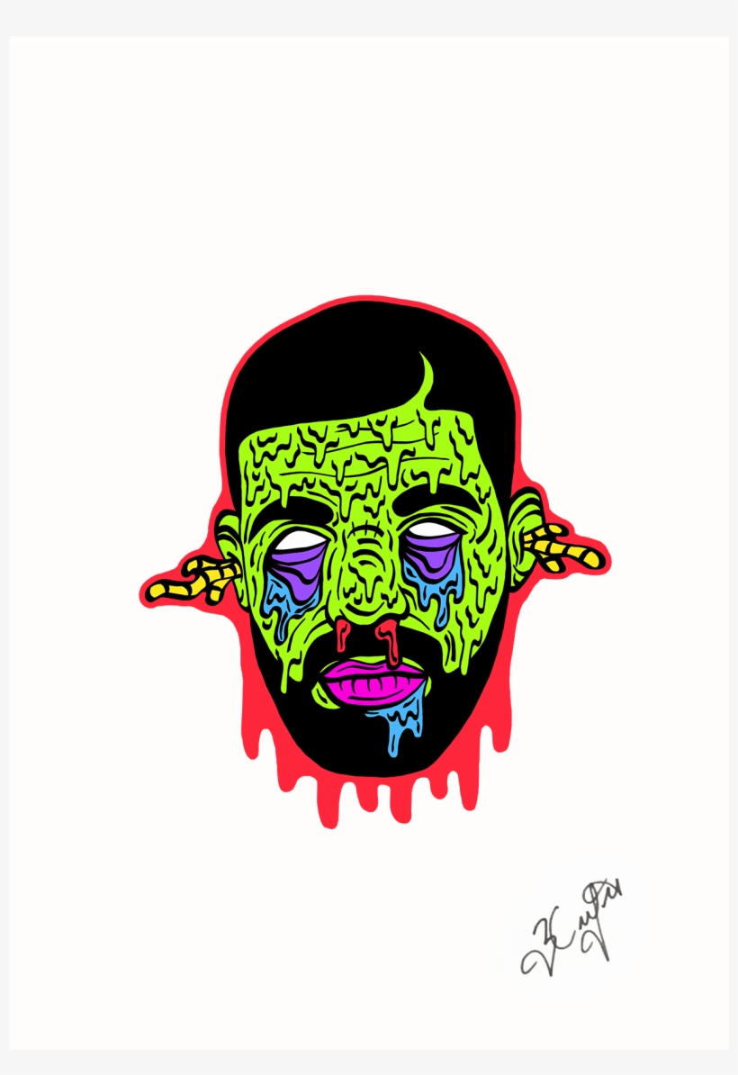 Zombie Drake A3 Print - Calcomanias Png, transparent png