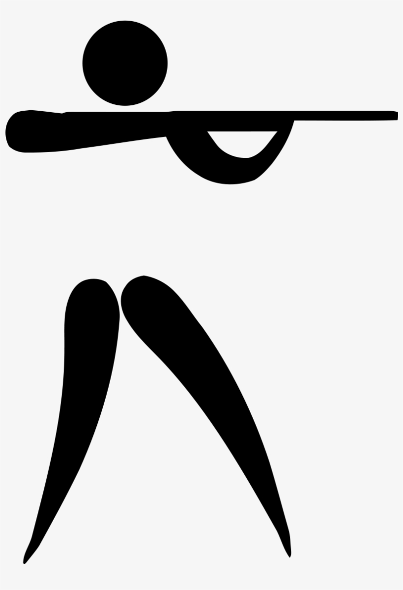 Picture Freeuse Olympic Clipart Stand - Olympic Pictograms Shooting, transparent png