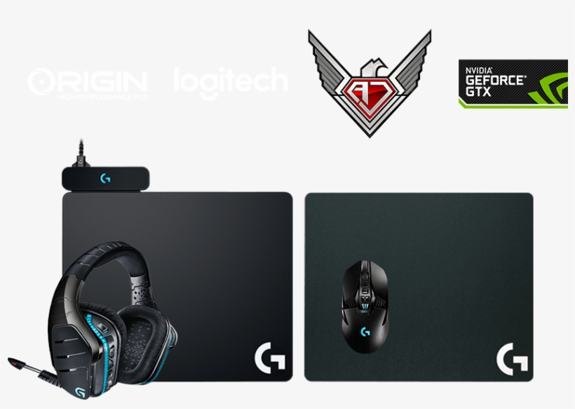 Powered By Origin Pc, Logitech, And Angry Joe - Logitech Artemis Spectrum Wireless 7.1 Surround Gaming, transparent png