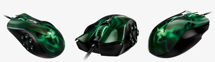 The 6 Side Buttons, Scroll Wheel, And The Razer Logo, - Razer Naga Hex Gaming Mouse (special Edition) (green), transparent png