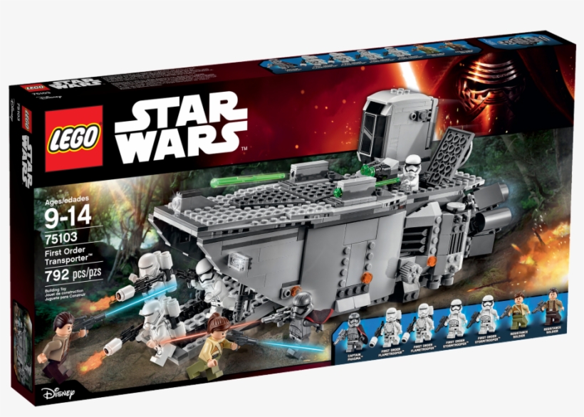 Star Wars - Lego Star Wars Force Awakens First Order Transporter, transparent png