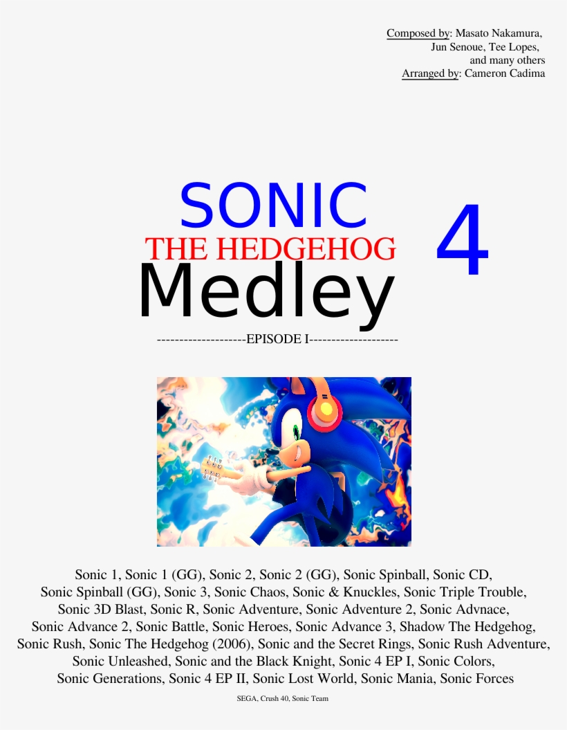 Sonic The Hedgehog Melody 3 - Poster, transparent png