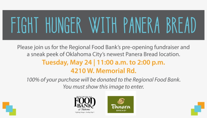 Newest Panera Bread Location, 4225 W - Regional Food Bank Of Oklahoma, transparent png