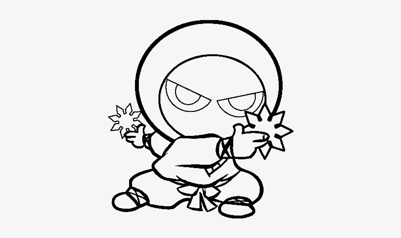 Download Transparent Cute Ninja K - Cute Ninja Coloring Pages - PNGkit