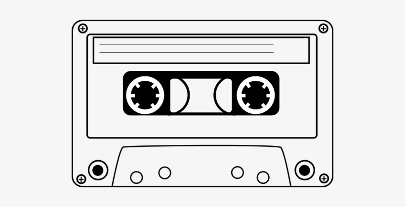 Tape Png Black And White Transparent Tape Black And - Black And White Cassette Tape Clipart, transparent png