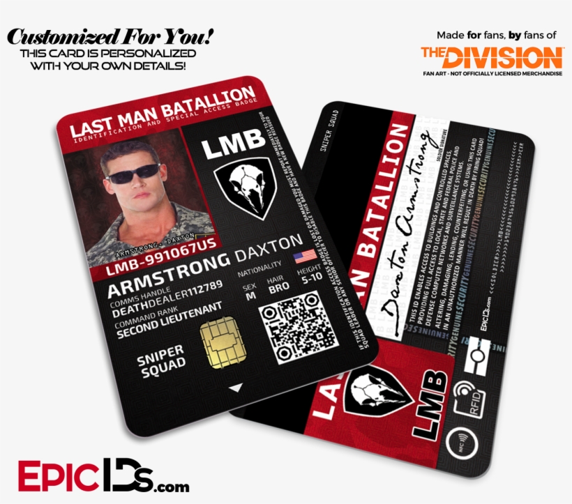 Last Man Batallion 'the Division' Soldier Id Badge - Last Man Battalion Logo, transparent png