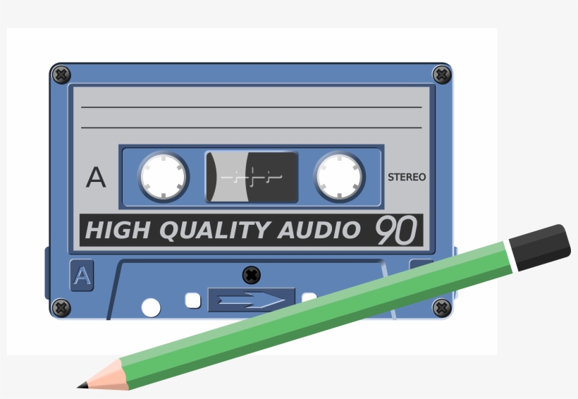 This Free Icons Png Design Of Audio-cassette With Pen, transparent png
