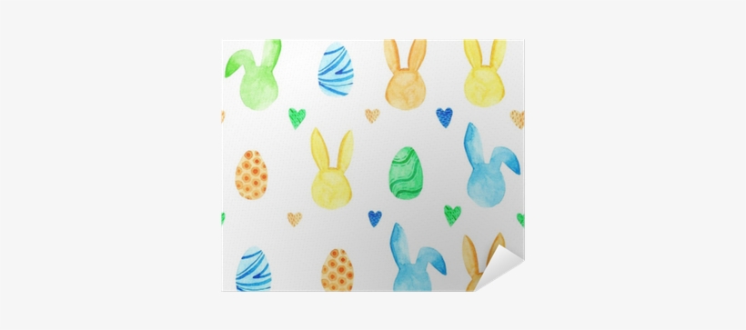 Watercolor Bunny Seamless Pattern - Watercolor Painting, transparent png