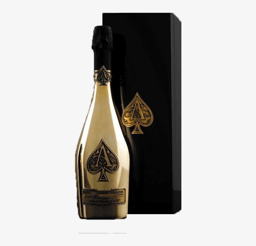Ace Of Spade Bottle Png - Armand De Brignac Brut 2015, transparent png
