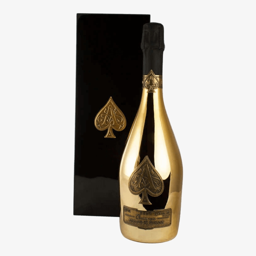 Ace Of Spade Gold Bottles Png, transparent png