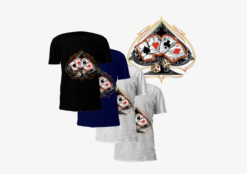 4 Of A Kind Ace Of Spades & Dice T-shirt - Shirts With Skulls And Dice, transparent png